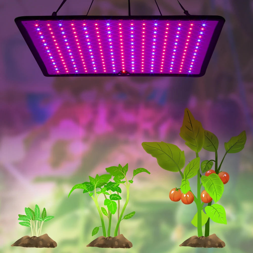45W Square Full Spectrum Plant Light with Hook LED Grow Light Full Spectrum Plant Lamp for Indoor Gardening Vegetables Grow Tent