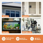 2PCS/1PCS HEIYOUCAM Window Camera-Replaces Outdoor Cameras | 2.4/5GHz Wi-Fi | 3MP HD | Full-Color Night Vision Thru Window
