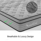 Queen Size Bed Mattress Bamboo Charcoal Memory Foam No Spring