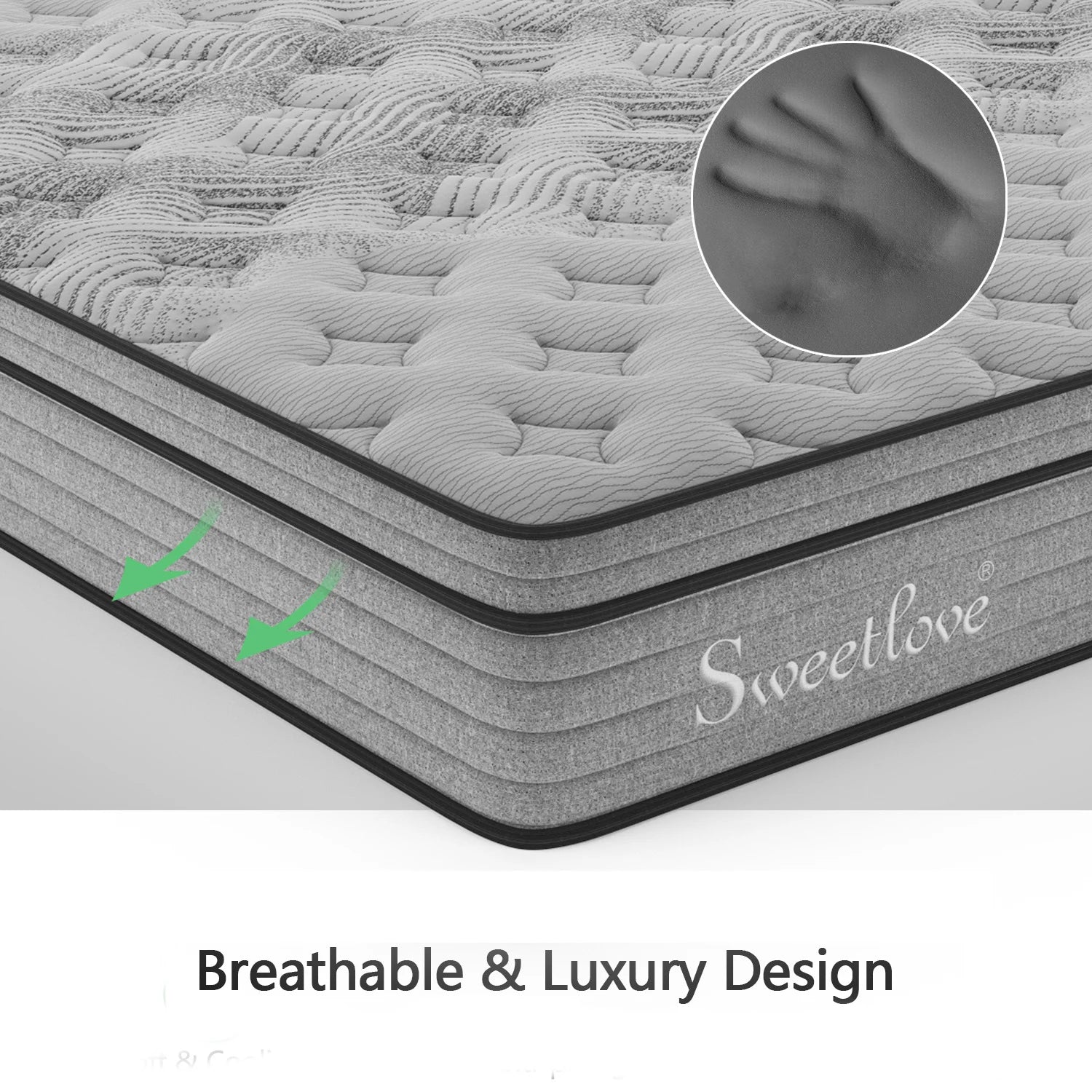 King single Size Bed Mattress Orthopedic Memory Foam Euro Top
