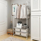Metal Closet Organizer Wardrobe Shelves System Clothes Storage Rack Heavy Duty