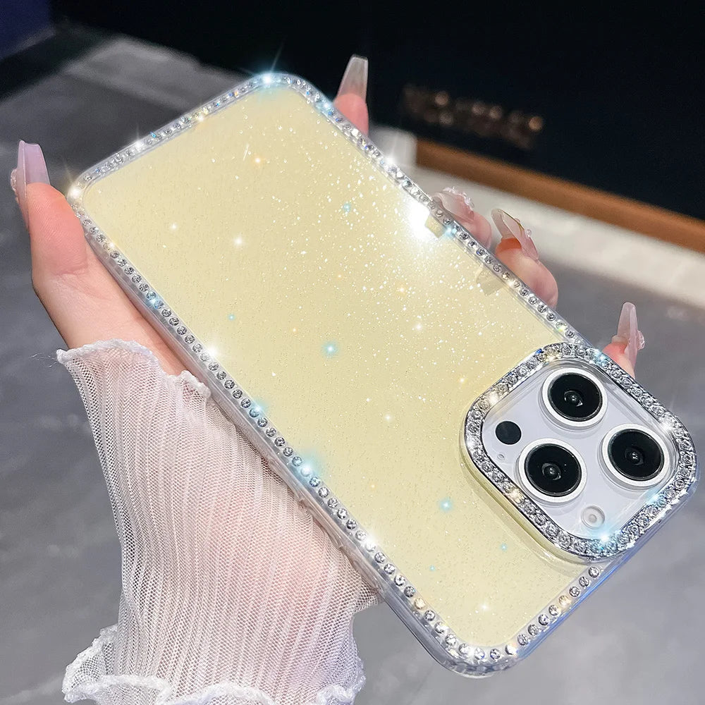 Bling Glitter Clear Phone Case For iPhone 13- 17 Pro and Pro Max