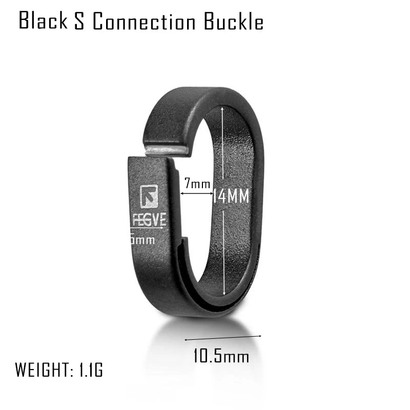 Titanium Alloy Quick Release Key Ring With Black PVD Coating-For Car Keys, EDC Accessories, Durable Compact Metal Connector Ring