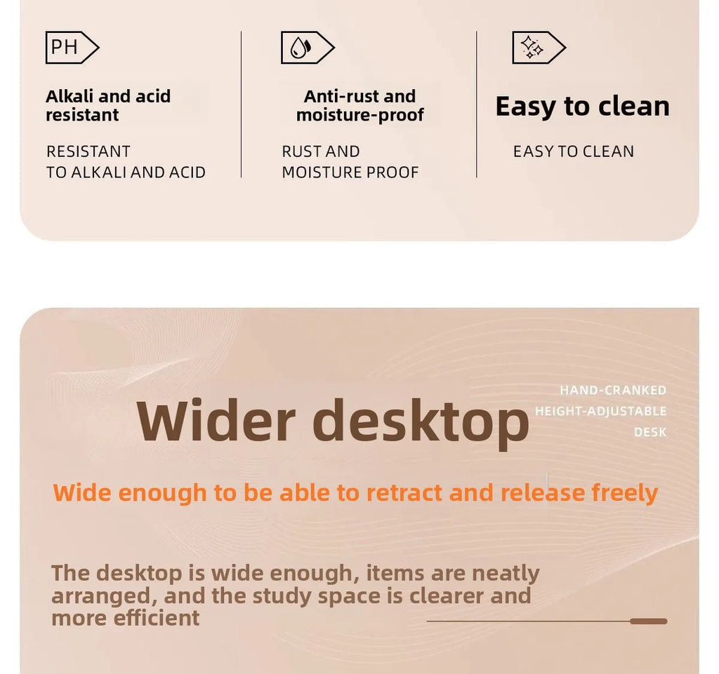 Modern Simple Adjustable Height Computer Desk Ergonomic Study Table for Home Office Durable Writing Desk Furniture