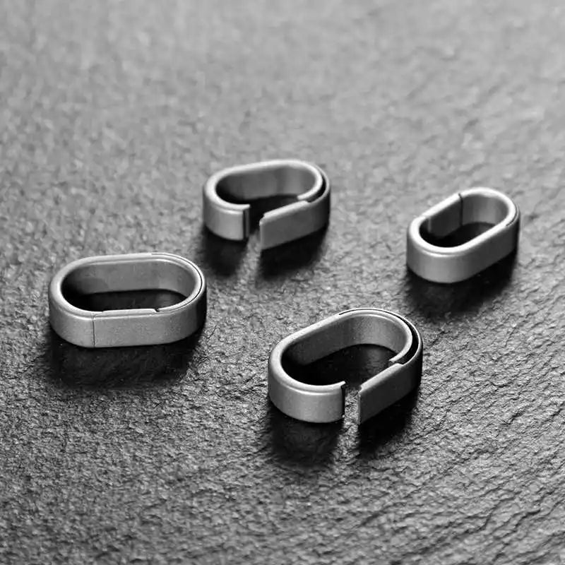 Titanium Alloy Quick Release Key Ring With Black PVD Coating-For Car Keys, EDC Accessories, Durable Compact Metal Connector Ring