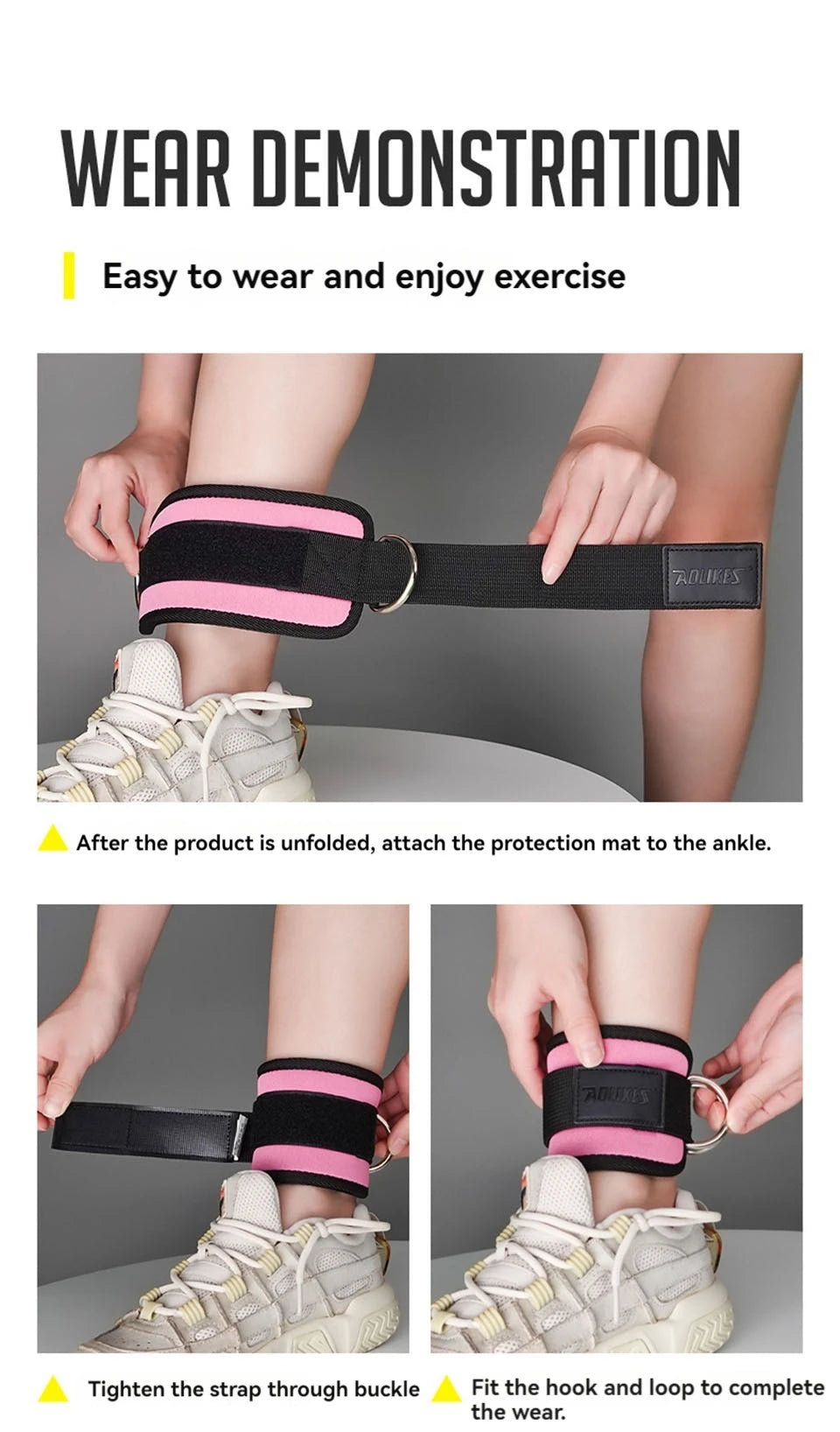 Adjustable Padded Ankle Wrist Cuffs Padded Straps D-Ring