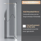 Wisfor 48x24 LED Bathroom Mirror with Dual Lights, Anti-Fog, Bluetooth Speaker, 3 Colors Temperature & Dimmable, Lighted Mirrors