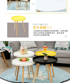 Mumucc Yellow Coffee Table,Bedside Desk,White Nordic Modern Minimalist