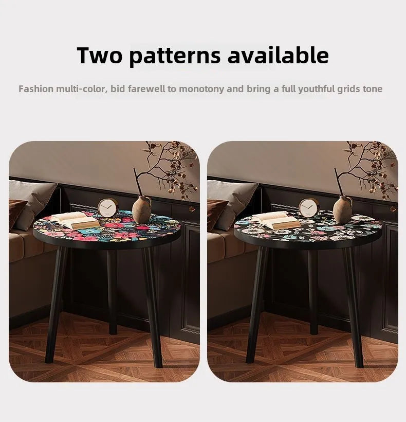 Mandala Coffee Table Removable Mini Desk Wooden Coffee Side Table Living Room Furniture Sofa Bedside Round Table Bedroom Home