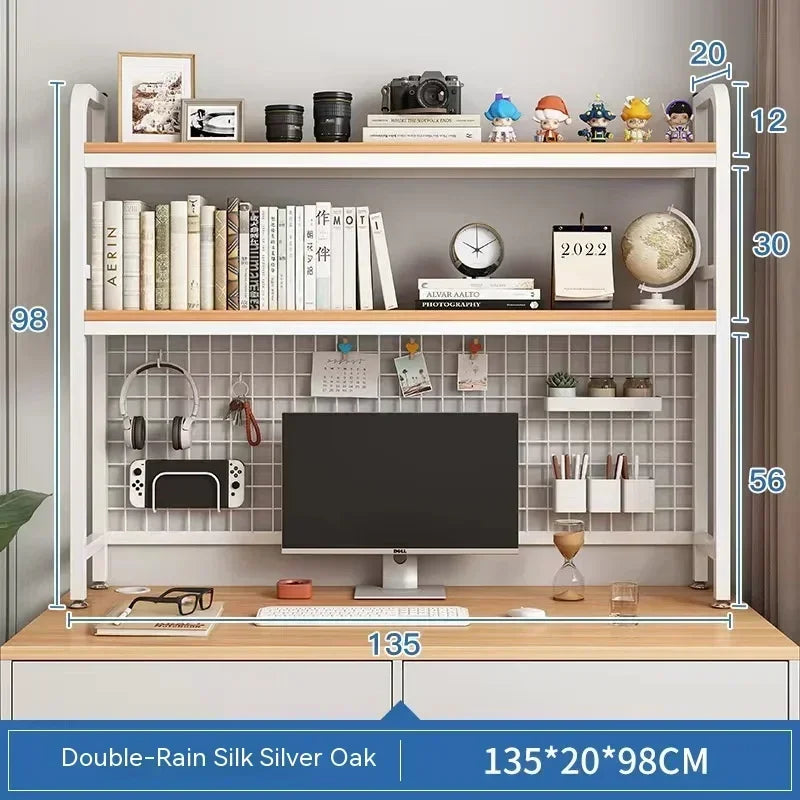 Desktop Multi-Layer Wrought Iron Shelf Bookcase