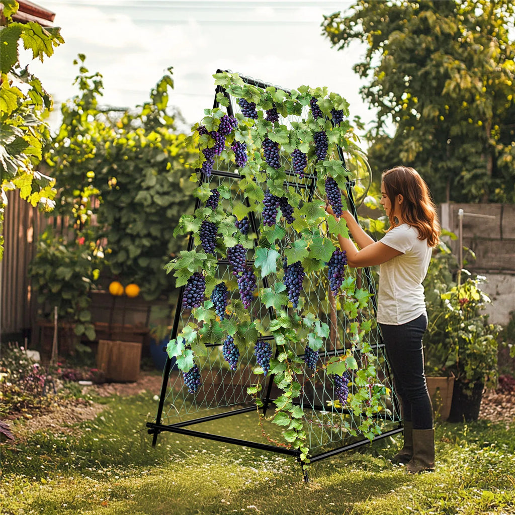 Cucumber Trellis for Garden Vegetable Trellis,U-Shaped Metal Garden Trellis Arch Plant Grow Support Frame for Climbing