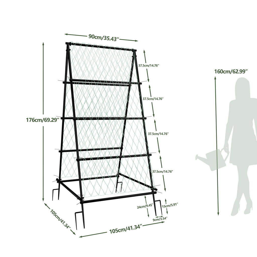 Cucumber Trellis for Garden Vegetable Trellis,U-Shaped Metal Garden Trellis Arch Plant Grow Support Frame for Climbing