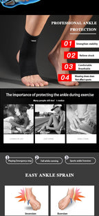 1 Pc Elastic Breathable Ankle Support Brace Running, Sports, Daily Wear