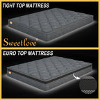 Queen Double King Single Bed Mattress Innerspring Foam Euro Tight Top 16cm/22cm