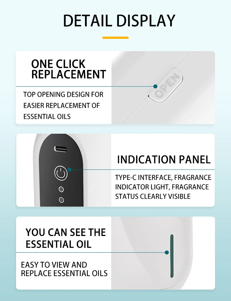 Coverage 200m³ Aroma Diffuser Scent Air Machine Bluetooth APP Control Fragrance Diffuser Smell Distributor for Home Fragrance
