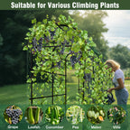 Cucumber Trellis for Garden Vegetable Trellis,U-Shaped Metal Garden Trellis Arch Plant Grow Support Frame for Climbing