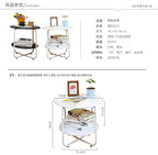Mumucc Yellow Coffee Table,Bedside Desk,White Nordic Modern Minimalist