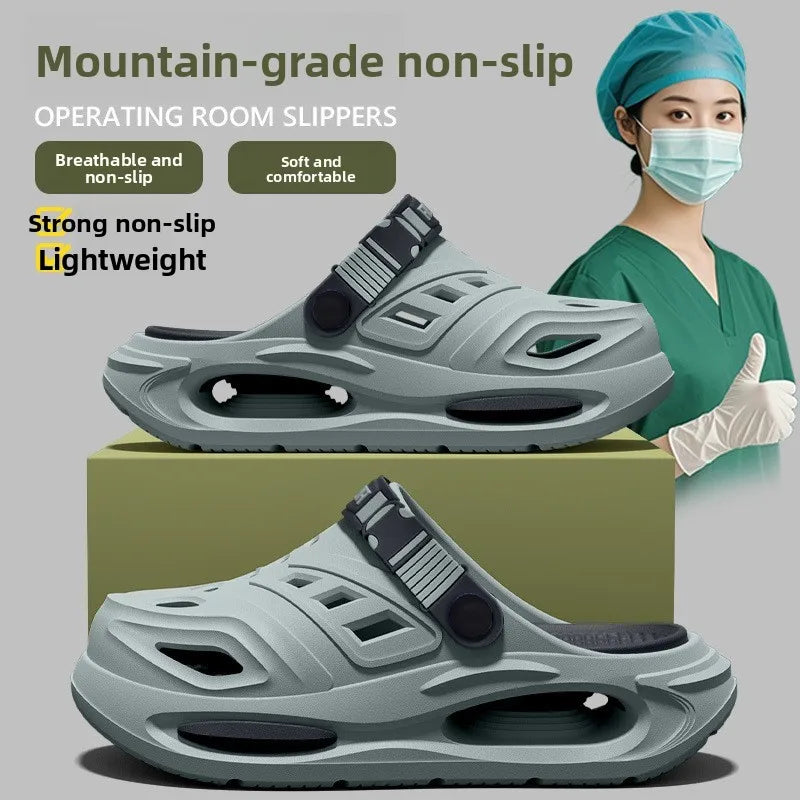 Men's Special Arch Support Hole Hole Shoes Summer Outdoor Wear Long Standing Not Tired Foot Anti-Slip Deodorant Slippers