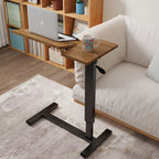 Adjustable Overbed Table with Wheels Split Top Tilting Bedside Bed Table with Tray Rolling Laptop Computer Standing