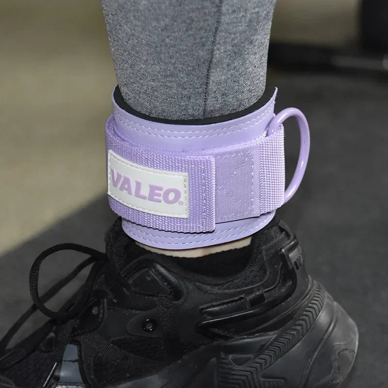 Leather Fitness Ankle Straps Adjustable Cuffs Gym