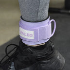 Leather Fitness Ankle Straps Adjustable Cuffs Gym