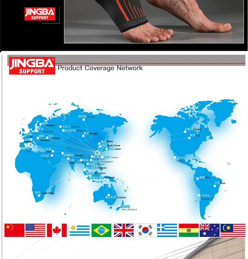 JINGBA SUPPORT 1 PCS 3D Compression Nylon Strap Belt Ankle Protector