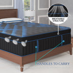 Hybrid Mattress Queen Double King Single Memory Foam Medium Firm 25cm Thick