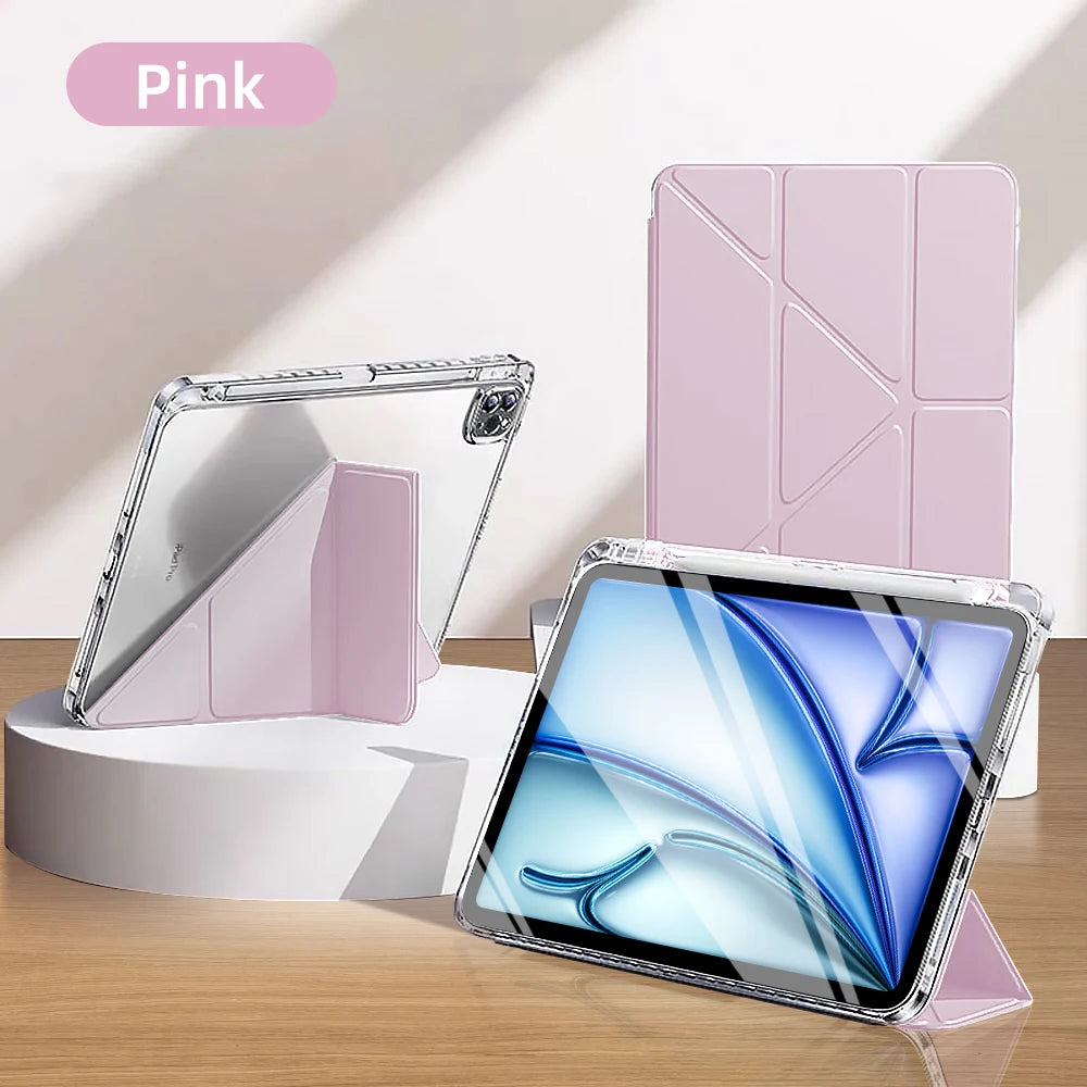 For iPad iPad Air11 13 M4 M3 M2 A16 2025 Air 4/5/6th iPad Pro11 13 12.9 10th Gen 7/8/9th 10.9 10.5 10.2 9.7 Y Fold Magnetic Case