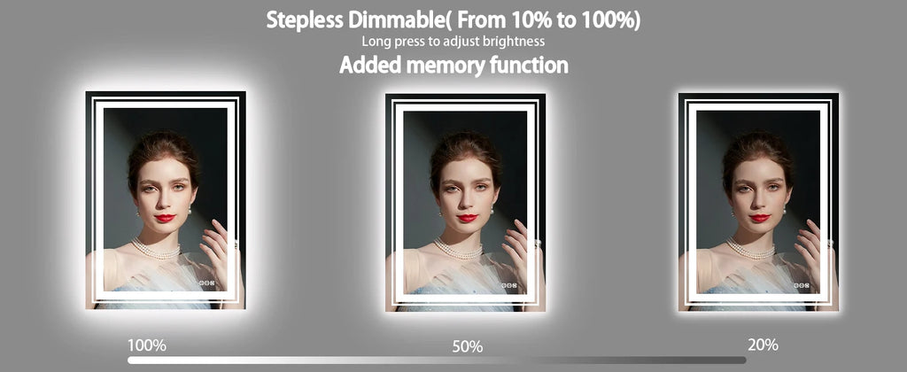 20x28 Inch Led  Rectangle Mirror for Bathroom with Front Light and Backlit Anti Fog Function Wall Backlit Decor Vanity Mirrors
