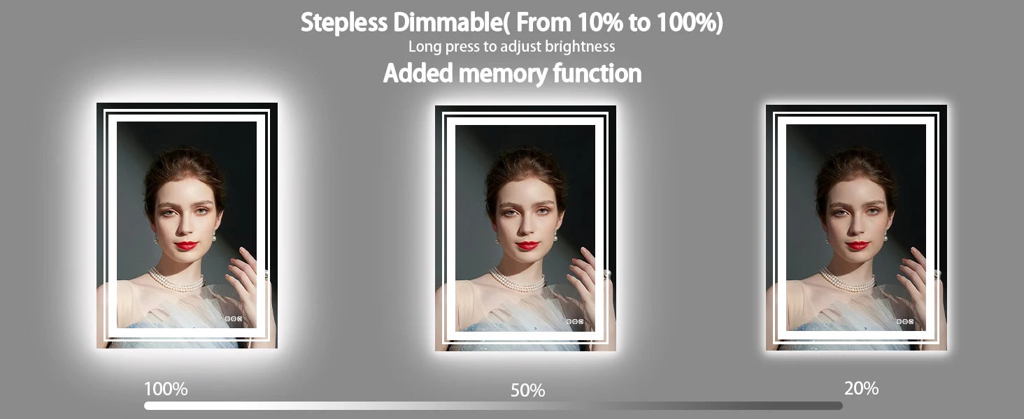 20x28 Inch Led  Rectangle Mirror for Bathroom with Front Light and Backlit Anti Fog Function Wall Backlit Decor Vanity Mirrors