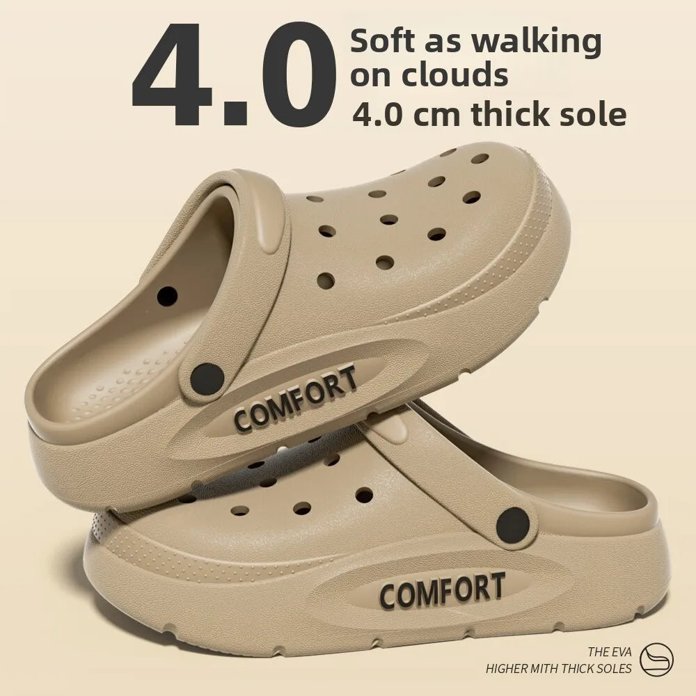 Men's Special Arch Support Hole Hole Shoes Summer Outdoor Wear Long Standing Not Tired Foot Anti-Slip Deodorant Slippers