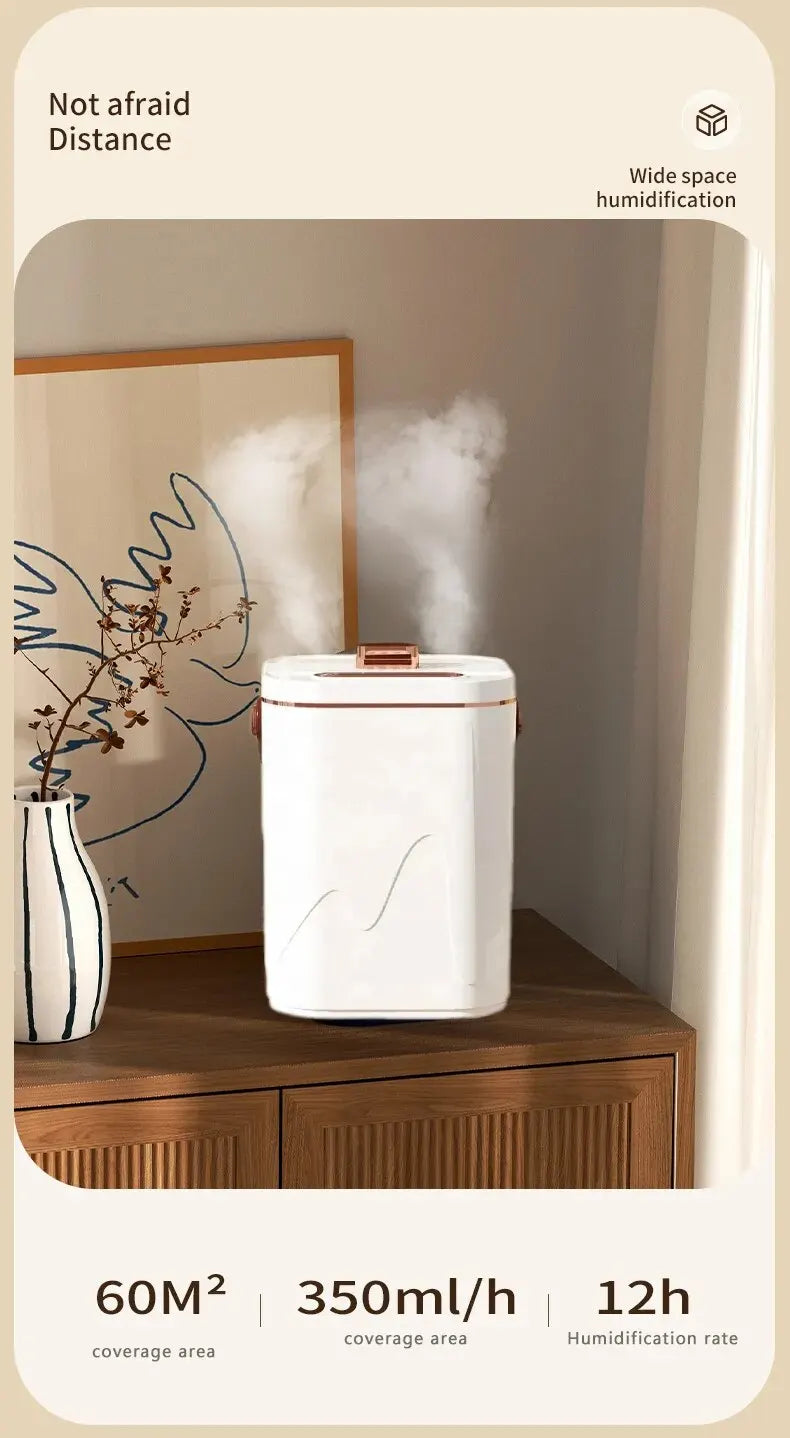 Humidifier 1.8L Large Capability Dual Nozzle Air Humidifier Desktop essential Oil Diffuser with Night Light Aromatherapy