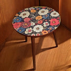 Mandala Coffee Table Removable Mini Desk Wooden Coffee Side Table Living Room Furniture Sofa Bedside Round Table Bedroom Home