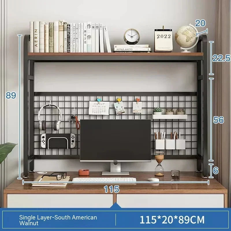 Desktop Multi-Layer Wrought Iron Shelf Bookcase