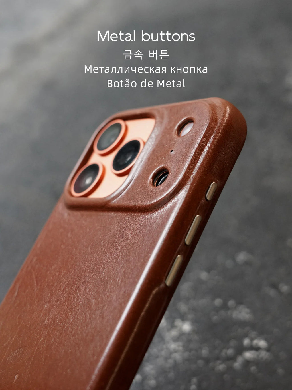 YMW Scars Italian Kangaroo Genuine Leather Case for iPhone 17 16 15 Pro Max Magnetic Handmade Phone Cover