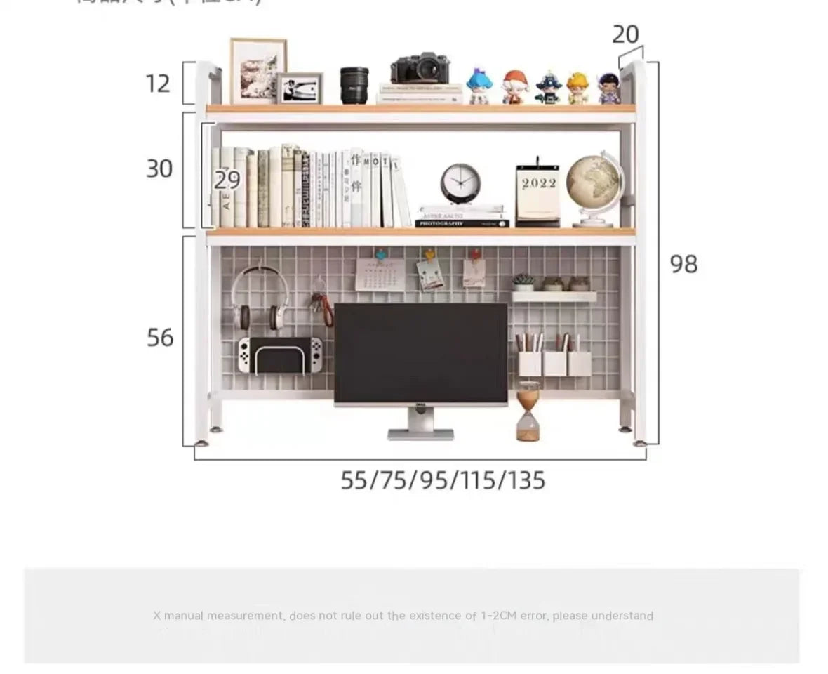 Desktop Multi-Layer Wrought Iron Shelf Bookcase