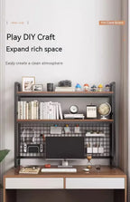 Desktop Multi-Layer Wrought Iron Shelf Bookcase