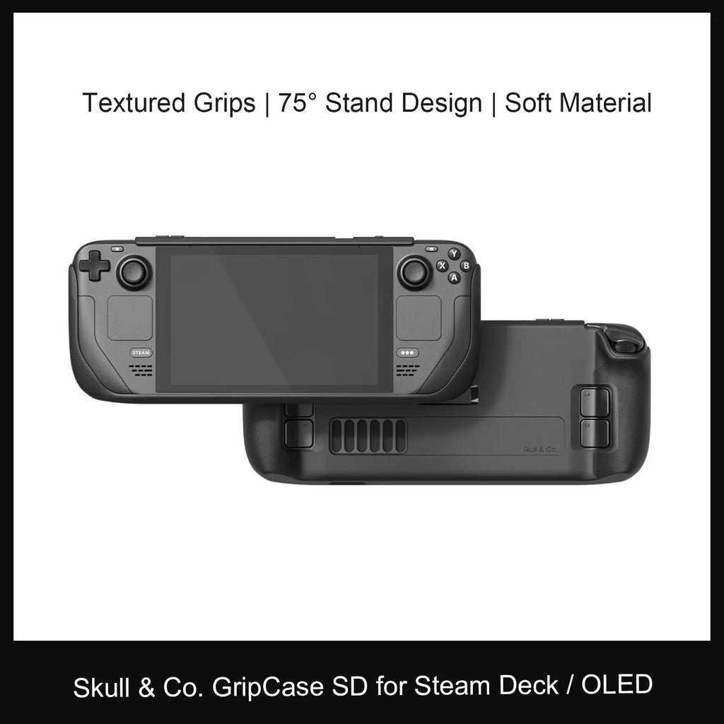 Skull & Co. GripCase SD Protective Case Standable Cover Soft Material Shell for Steam Deck EDC Case Carring Bag for Steam OLED