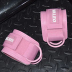 Leather Fitness Ankle Straps Adjustable Cuffs Gym