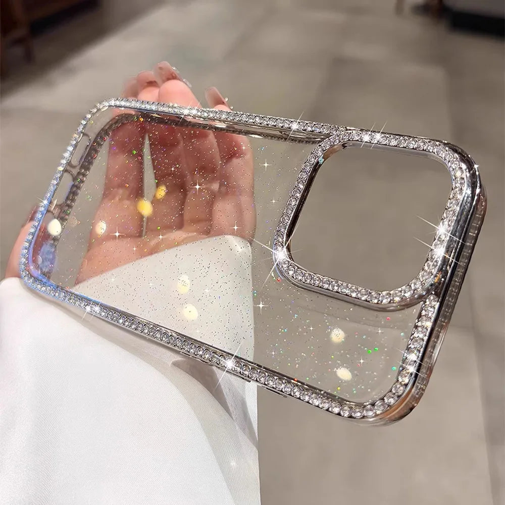 Bling Glitter Clear Phone Case For iPhone 13- 17 Pro and Pro Max