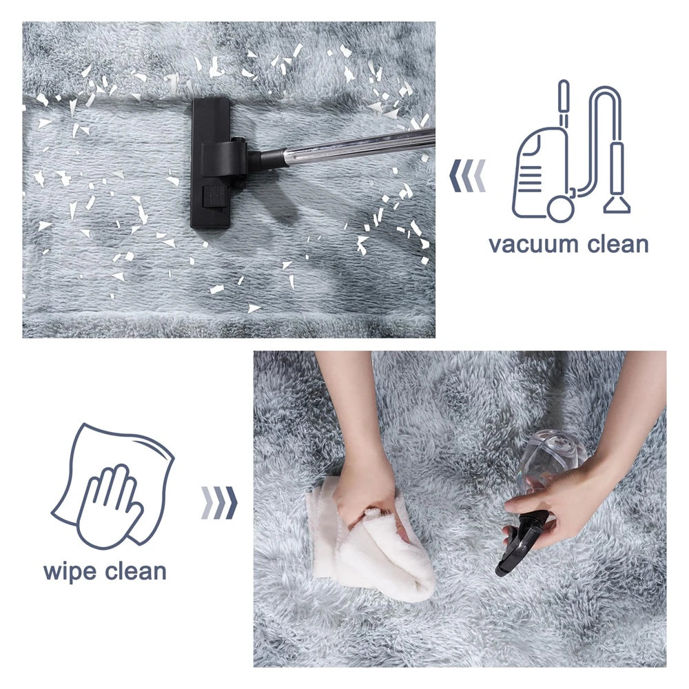 Long Plush Carpet For Living Room Sofa Area Rugs Modern Ultra-Soft Fluffy Floor Mat Kids Bedroom Bedside Rugs Home Decor Gray